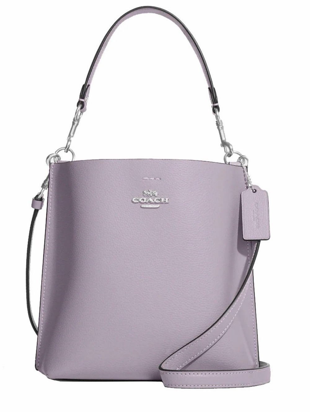 Coach Mollie Bucket Bag 22 Pebbled Leather Crossbody Lavender CA177